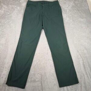 Lululemon ABC Pants Mens‎ 33x33 Green Straight Leg Stretch Casual Travel